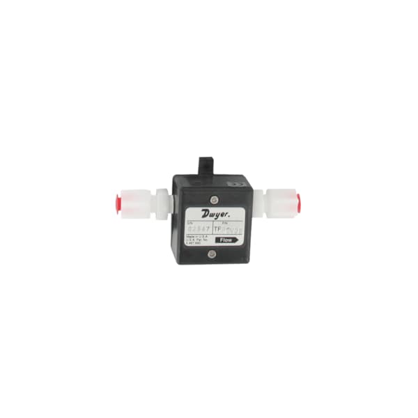 Gas turbine flow meter, range .042 to .21 SCFH (0.02 to 0.1 LPM), 1/8" OD connection.